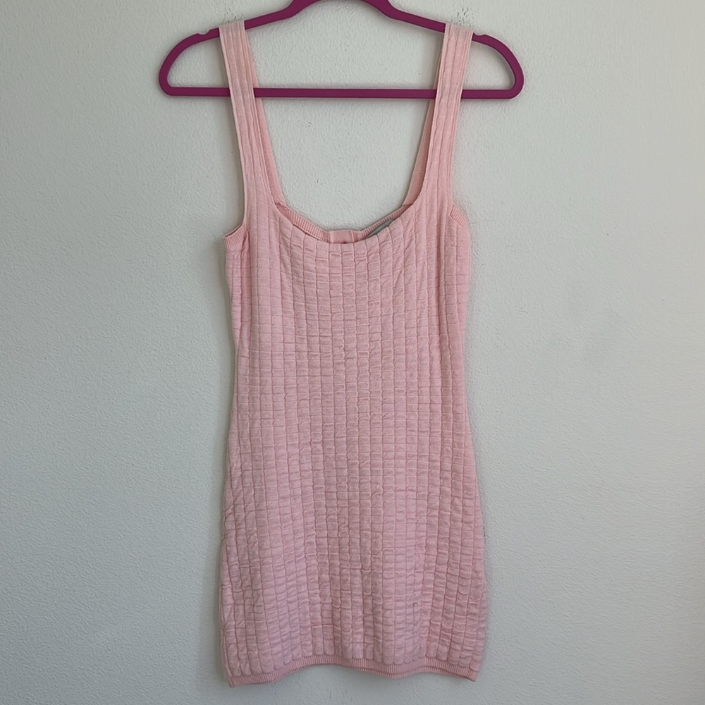 Free People Pink Ribbed Mini Dress - Picture 3 of 13